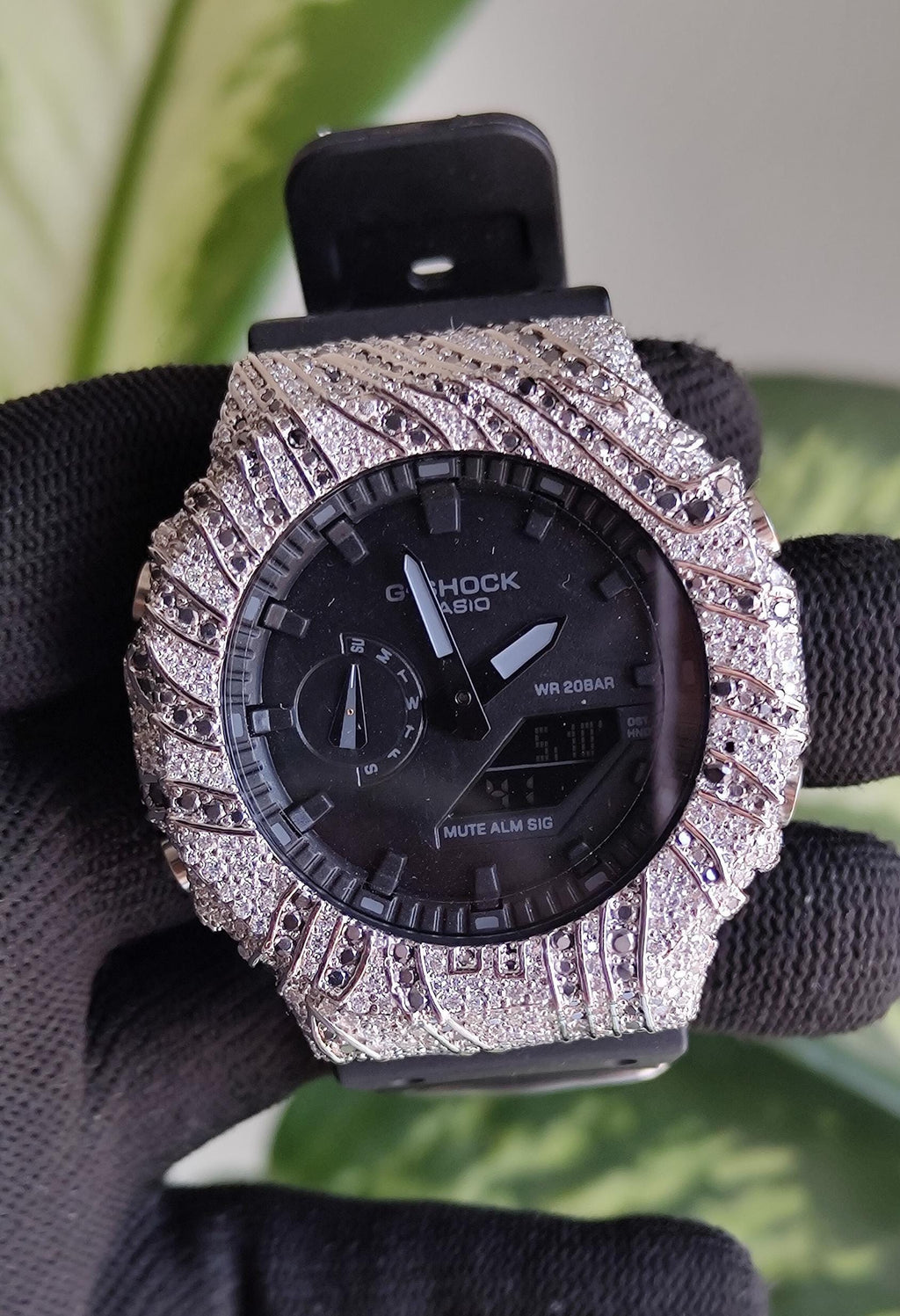Iced Out White Moissanite Watch | Custom Hip Hop Streetwear Jewelry