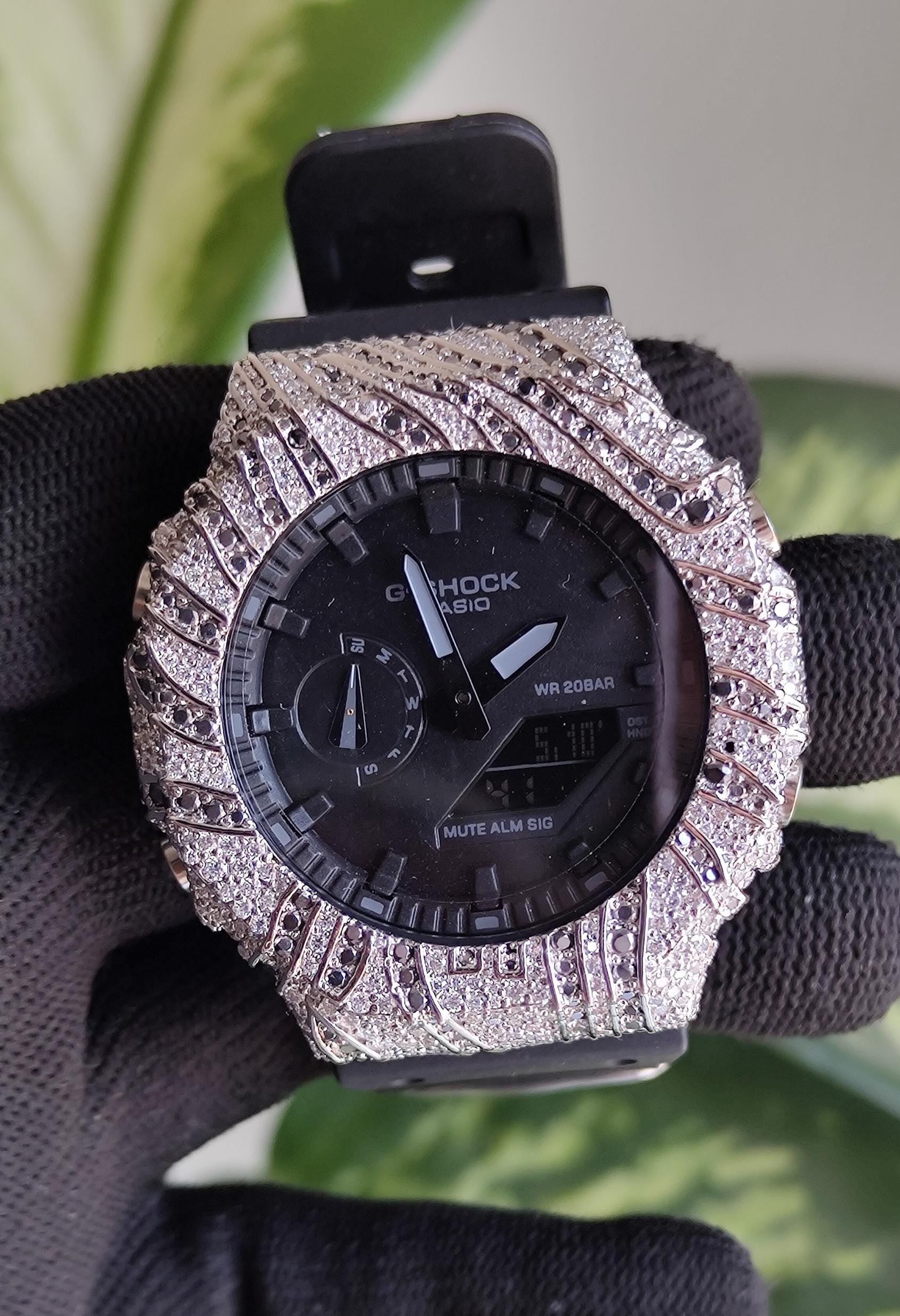 Iced Out White Moissanite Watch | Custom Hip Hop Streetwear Jewelry