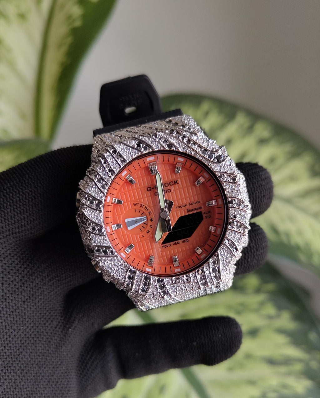 Iced Out White & Black Moissanite Watch | Custom Hip Hop Streetwear Jewelry