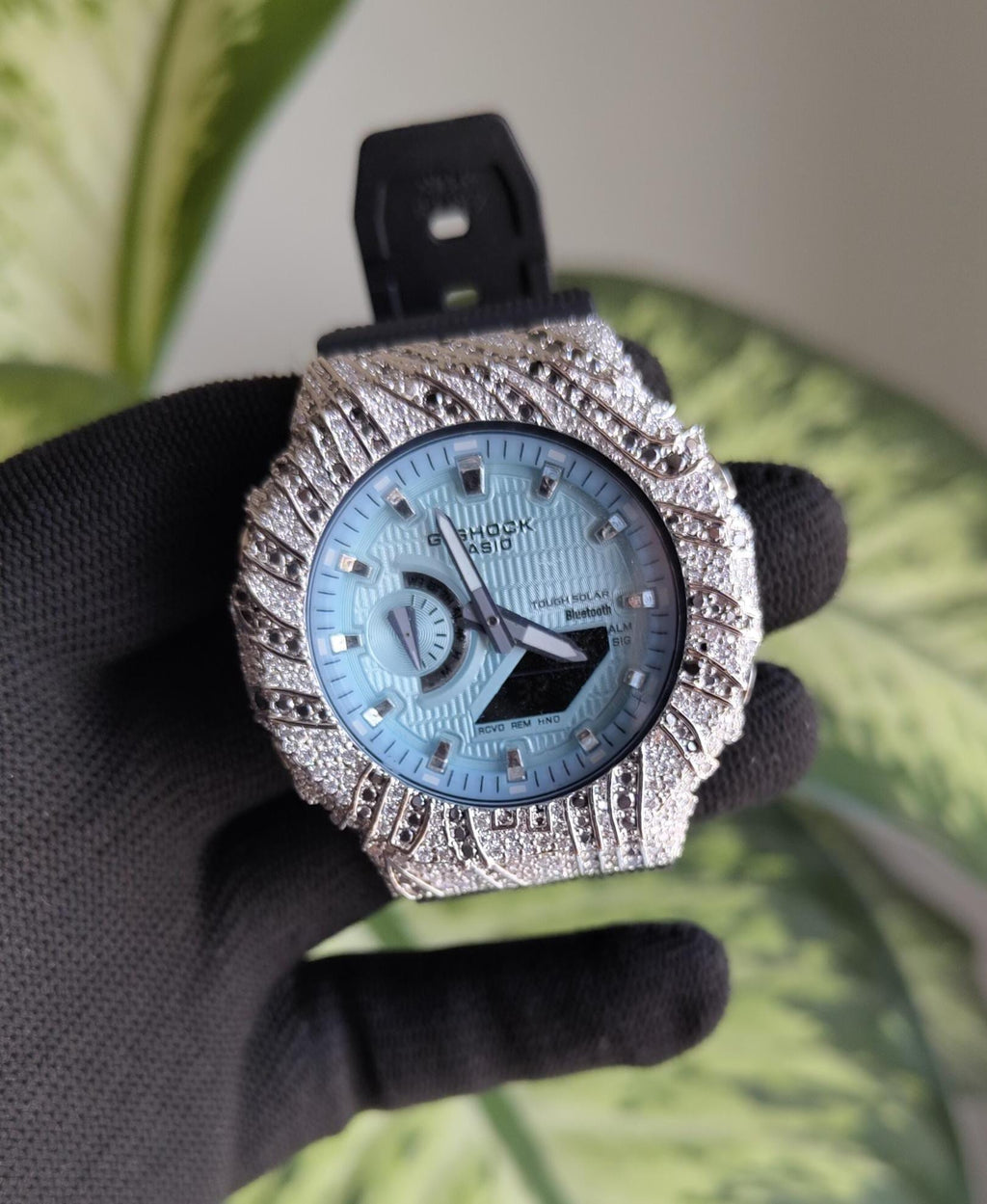 Iced Out White and Black Moissanite Watch | Hip Hop Streetwear Luxury Accessory