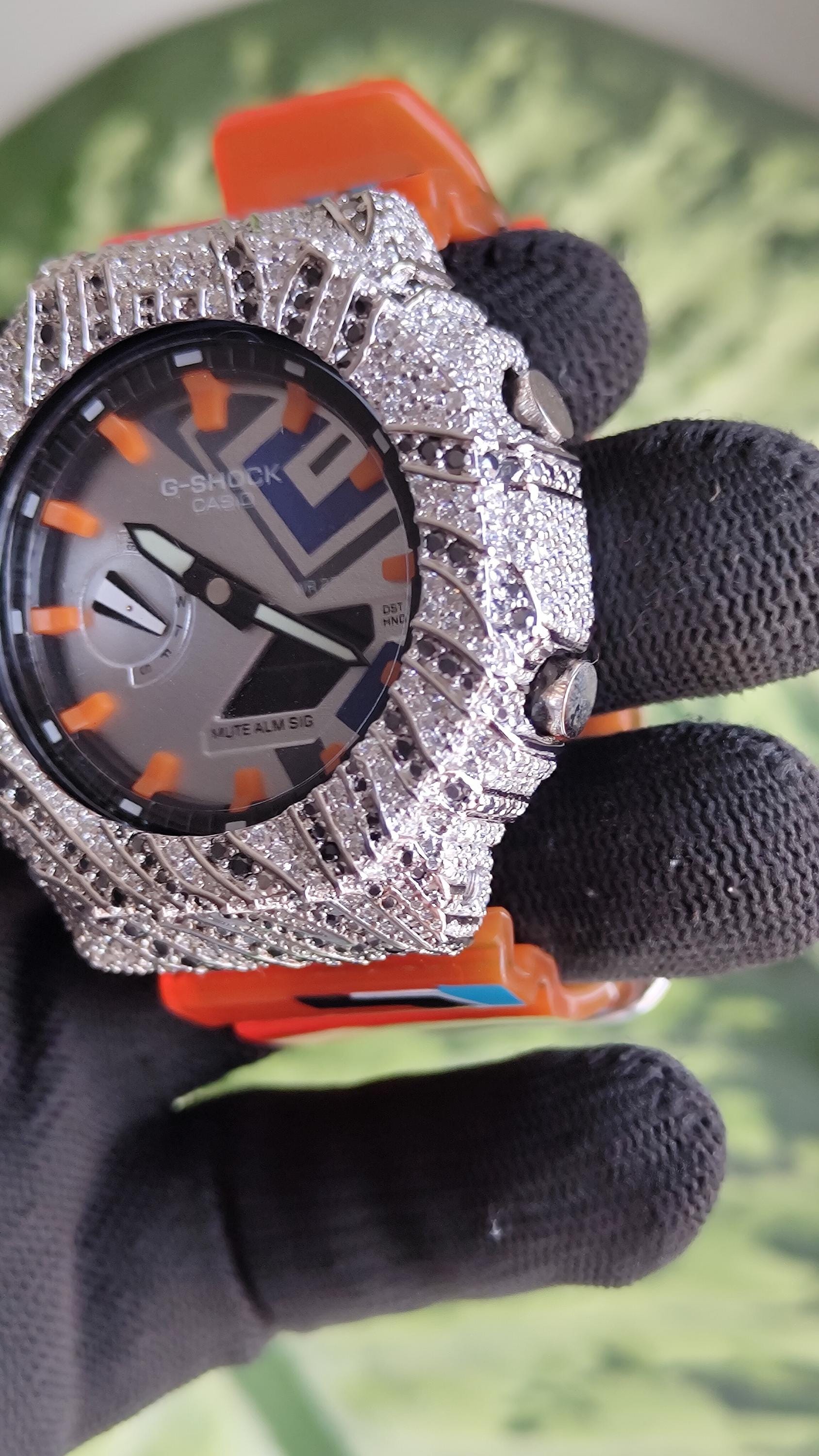 Iced Out Moissanite Watch | White Black Hip Hop Streetwear Luxury timepiece
