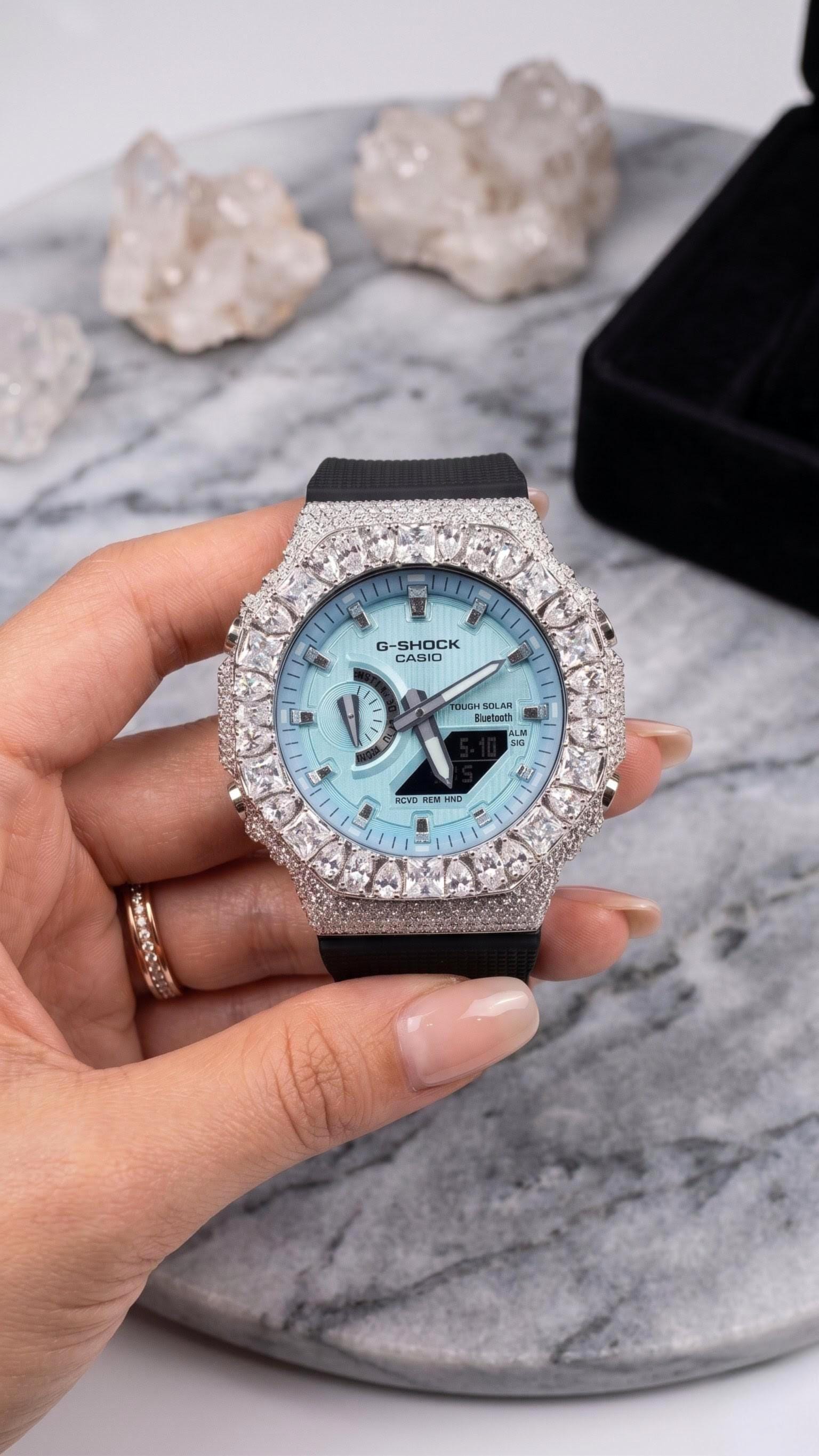 Custom Iced Out Watch: Multishape  Gemstone Luxury Watch Design by silvoura