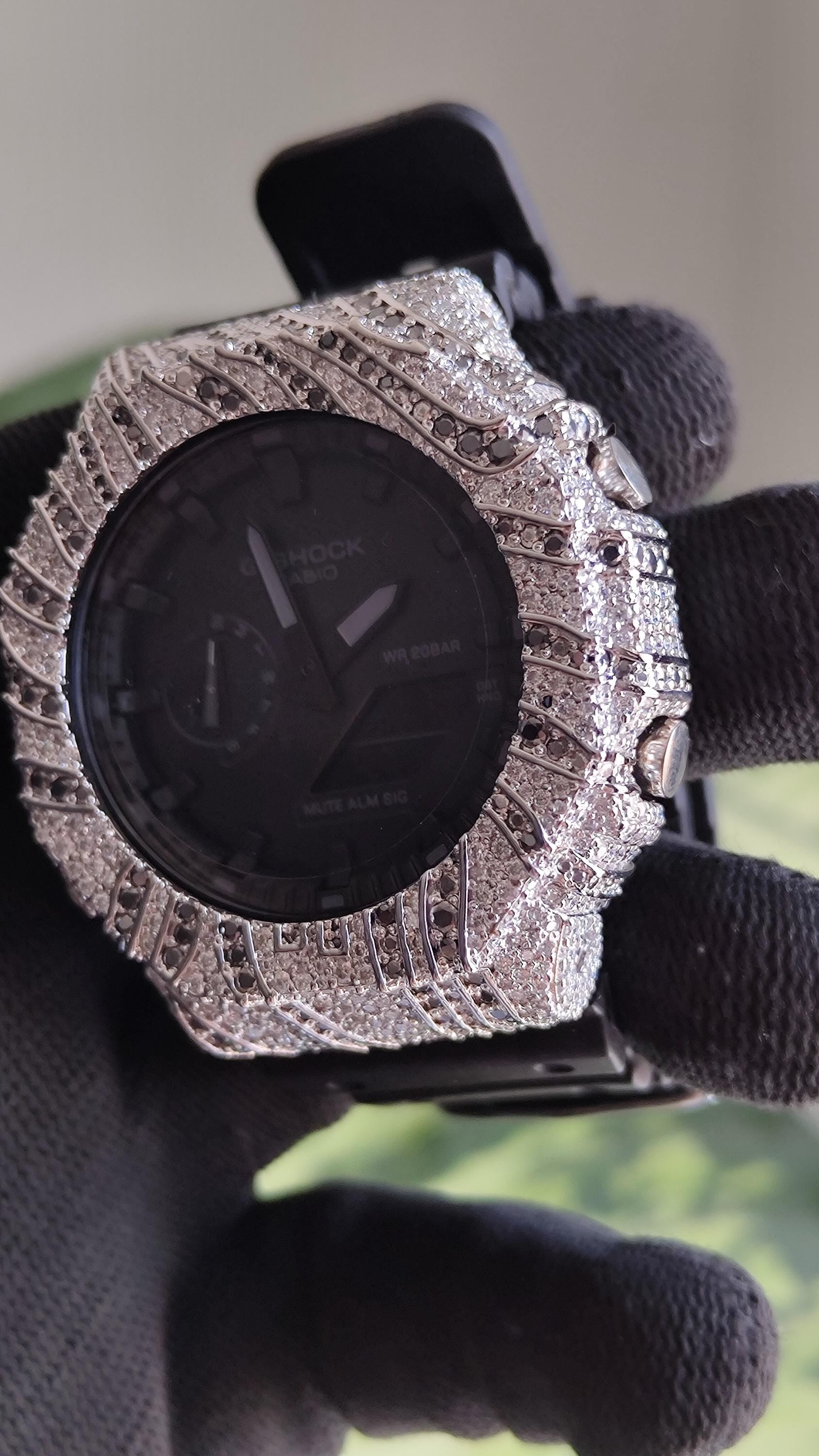 Iced Out White Moissanite Watch | Custom Hip Hop Streetwear Jewelry