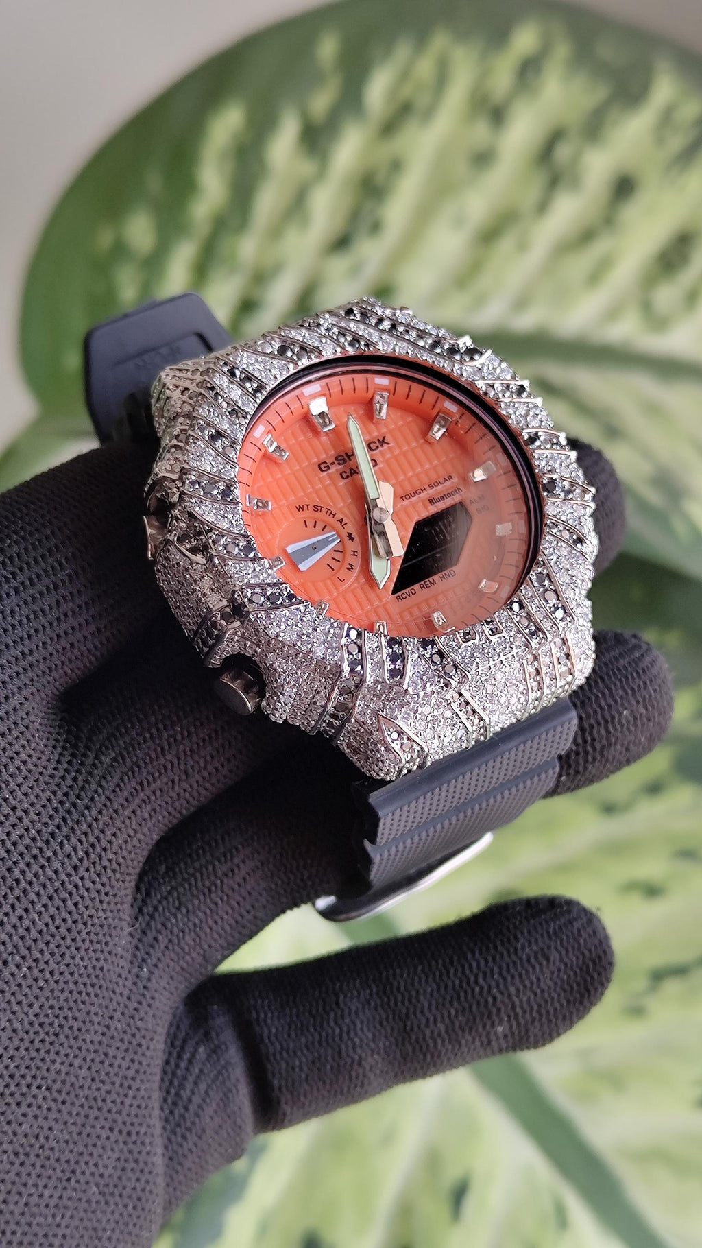 Iced Out White & Black Moissanite Watch | Custom Hip Hop Streetwear Jewelry