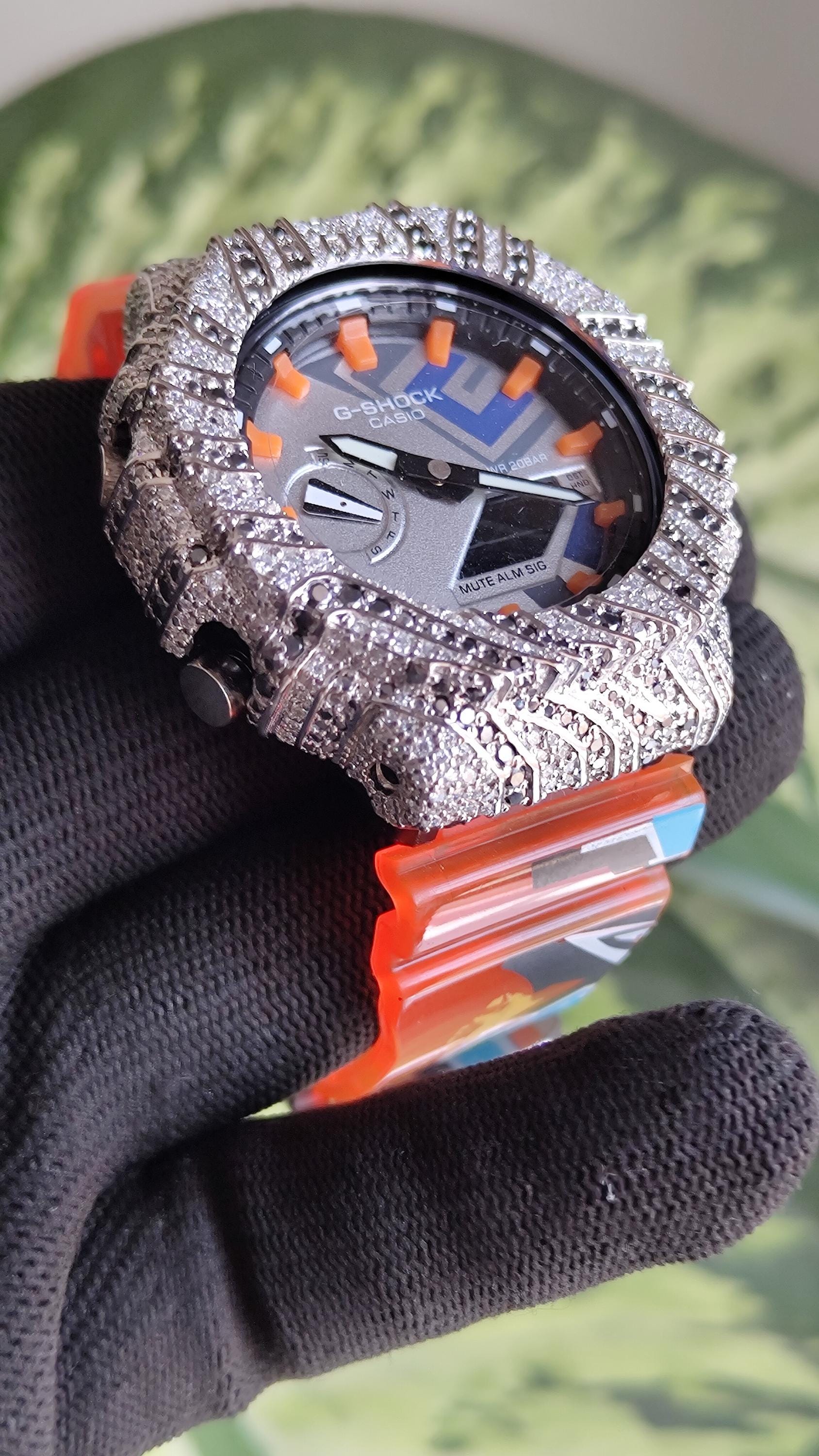 Iced Out Moissanite Watch | White Black Hip Hop Streetwear Luxury timepiece