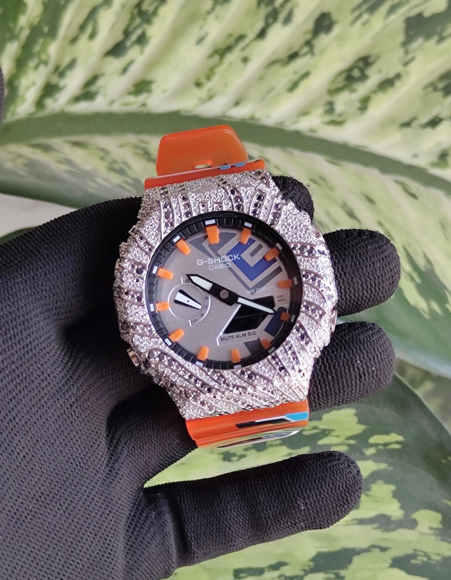 Iced Out Moissanite Watch | White Black Hip Hop Streetwear Luxury timepiece