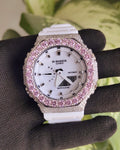 Iced Out Pink with Moissanite Watch | Luxury Hip Hop Diamond Style Timepiece