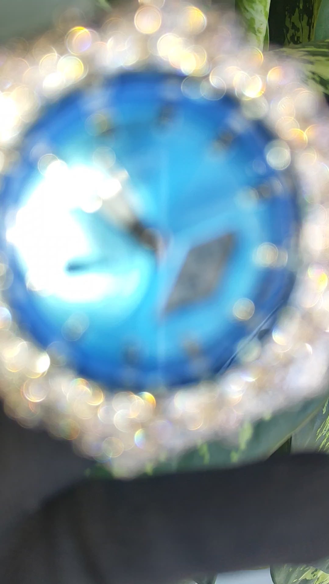 Custom Iced Out Watch: VVS Moissanite Cross Pattern Design by silvoura