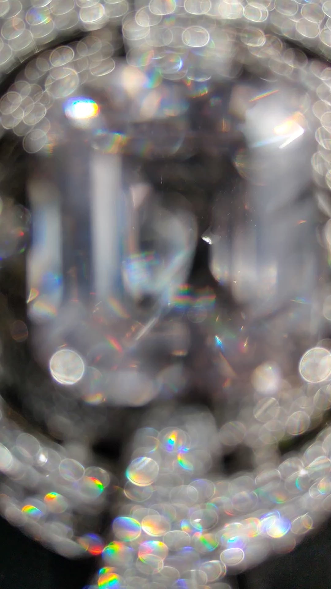 Art Deco Style Moissanite Silver iced out Pendant