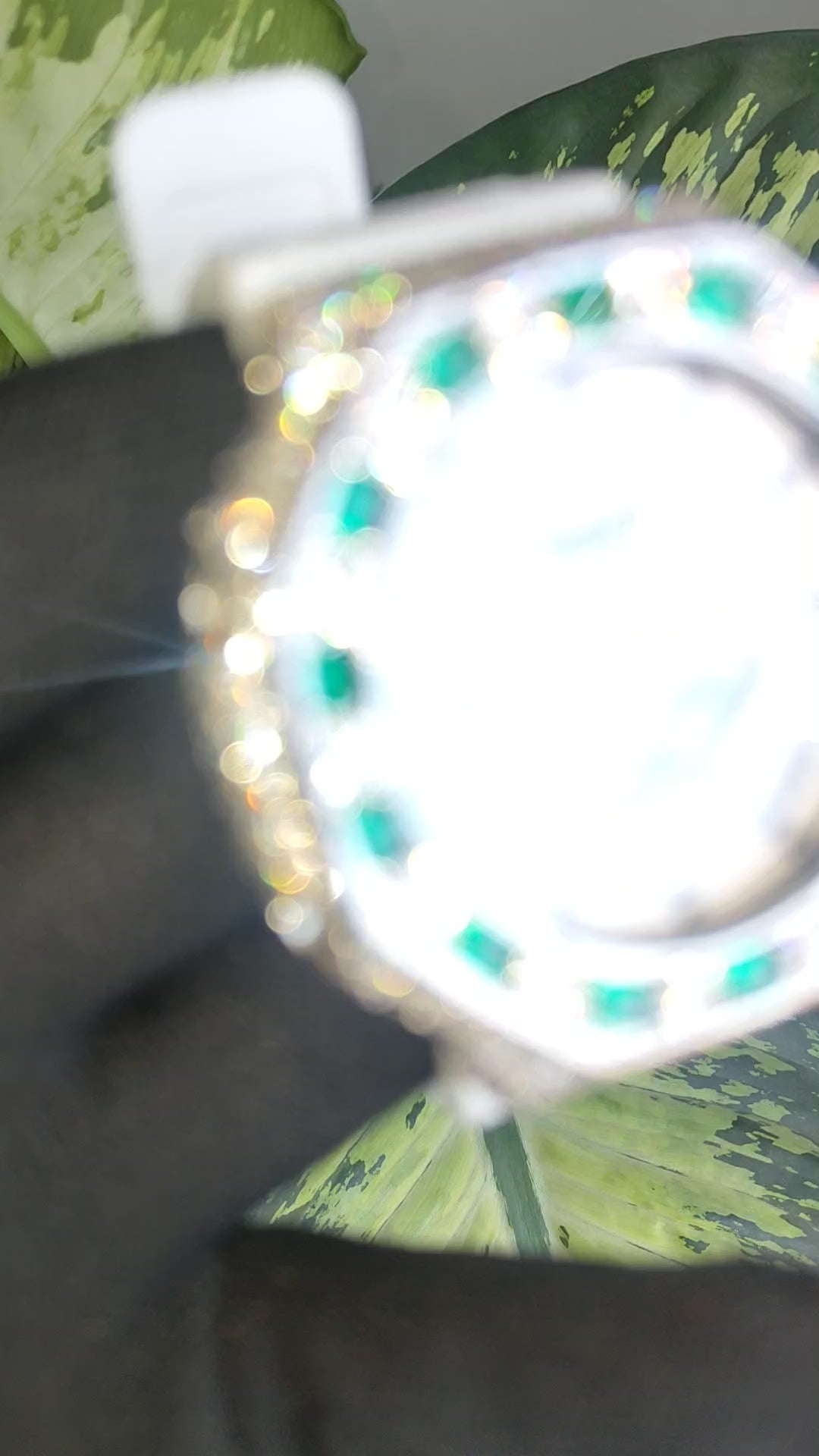 Custom Iced Out Watch: VVS Moissanite, GREEN Dial by Silvoura