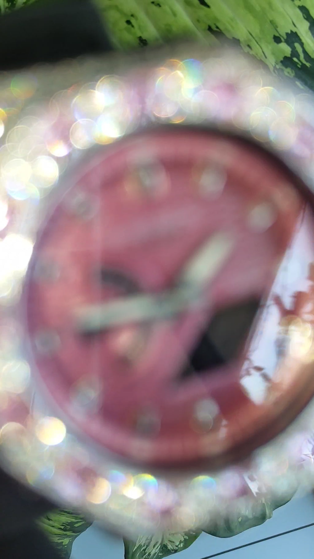 Custom Iced Out Watch: VVS Moissanite, pink Dial by Silvoura